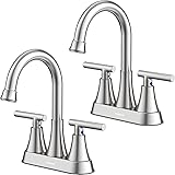 Bathroom Faucets for Sink 3 Hole, Hurran 4 inch