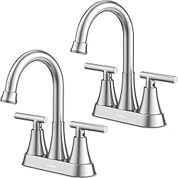 Bathroom Faucets for Sink 3 Hole, Hurran 4 inch