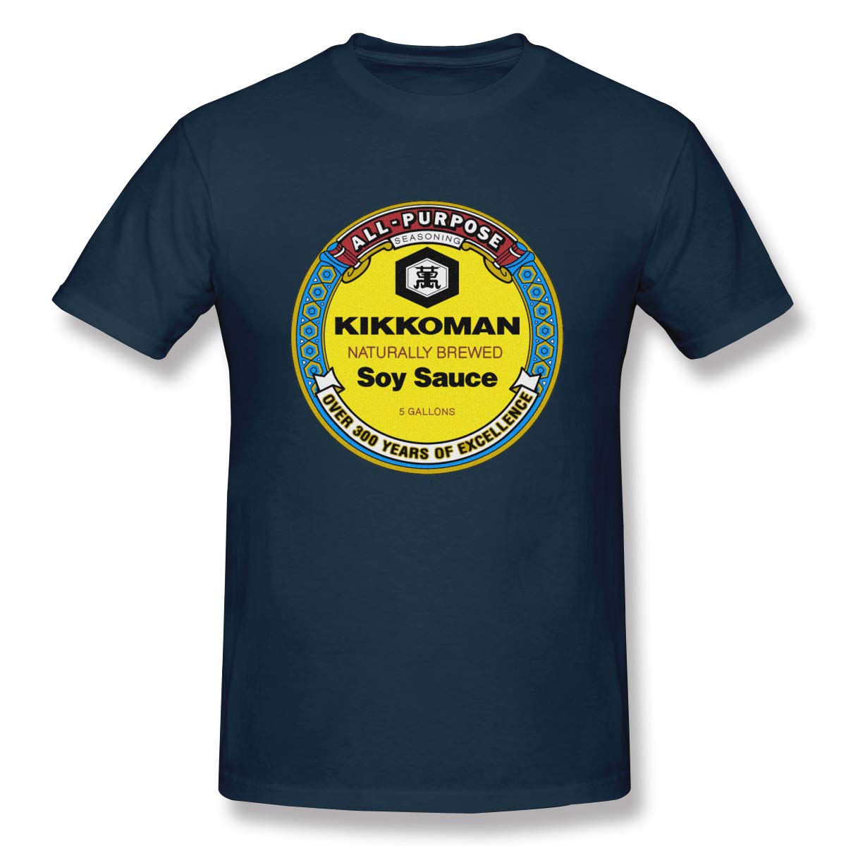 All Purpose Kikkoman Soy Sauce Casual T Shirt Short Sleeve Tee For Men