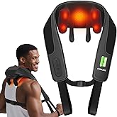 CooCoCo Upgraded Cordless Neck Massager - FSA Eligible, Back Massager for Pain Relief Deep Tissue, Shoulder Massager with Heat, 6D Shiatsu Kneading, HSA Approved Electric Rechargeable Massager