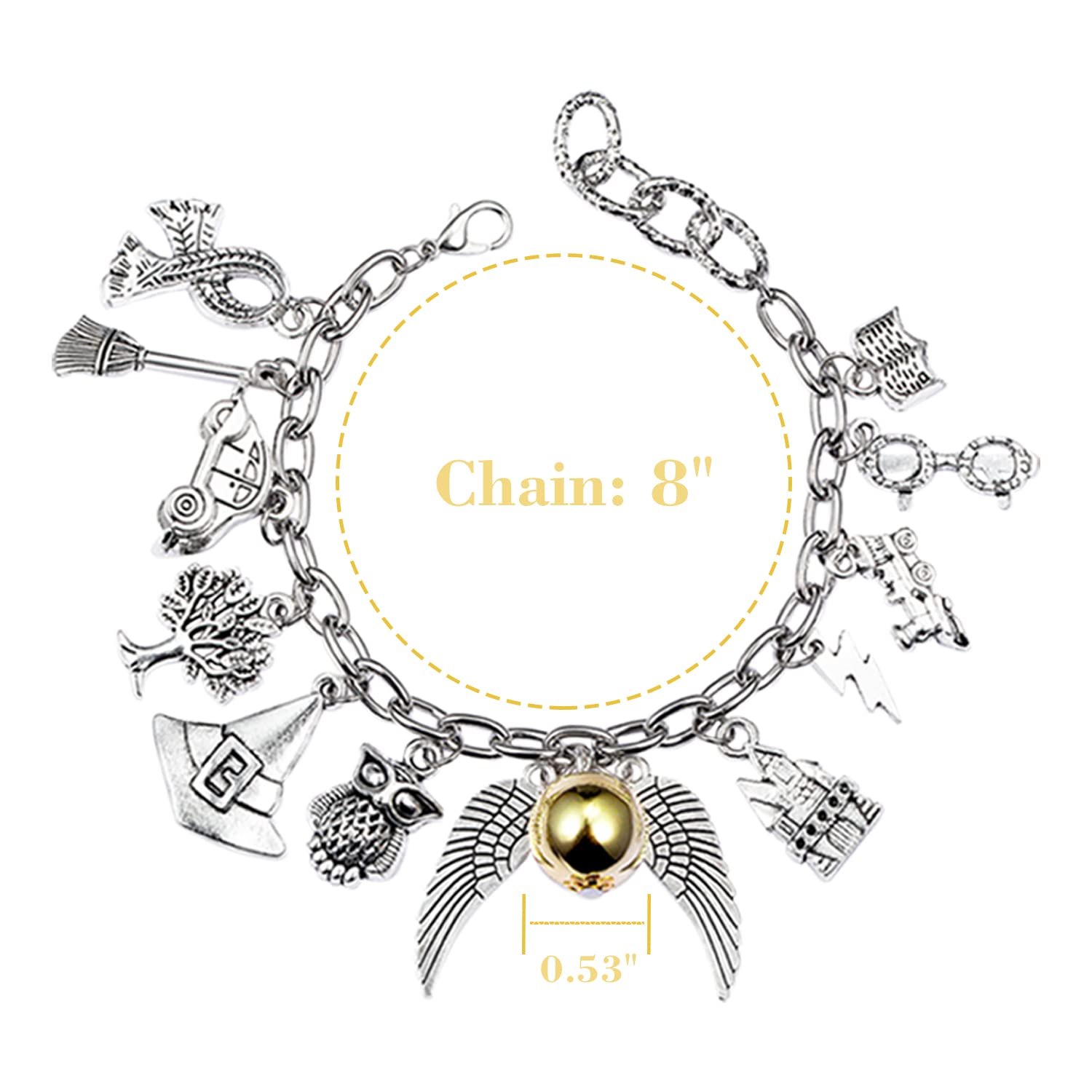 Fancy Space Wizardry Themed Handmade Charm Bracelet Set – Adjustable Jewelry, Birthday Gift for Kids, Girls, Women