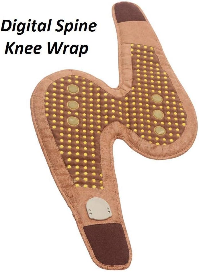 DIGITAL SPINE MEDICAL Firm Tourmaline and Jade Hot Stone Negative Ions Far Infrared Amethyst Heating Knee Brace (28 Inch L x 22 Inch W)