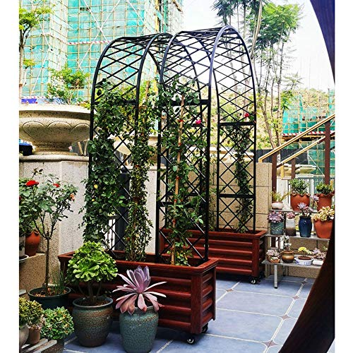 SSHHM Rosenbogen Rankhilfe,Pflanzbogen Rankhilfe,Metall Gartenbogen mit Graceful Kurve Stark und Robust/Schwarz / 3.5m… – Bild 3