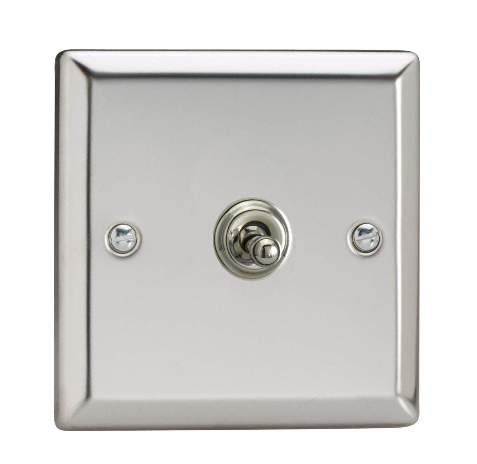 Varilight XCT1 Toggle Switches Mirror Chrome 1 Gang, 91x91x36mm