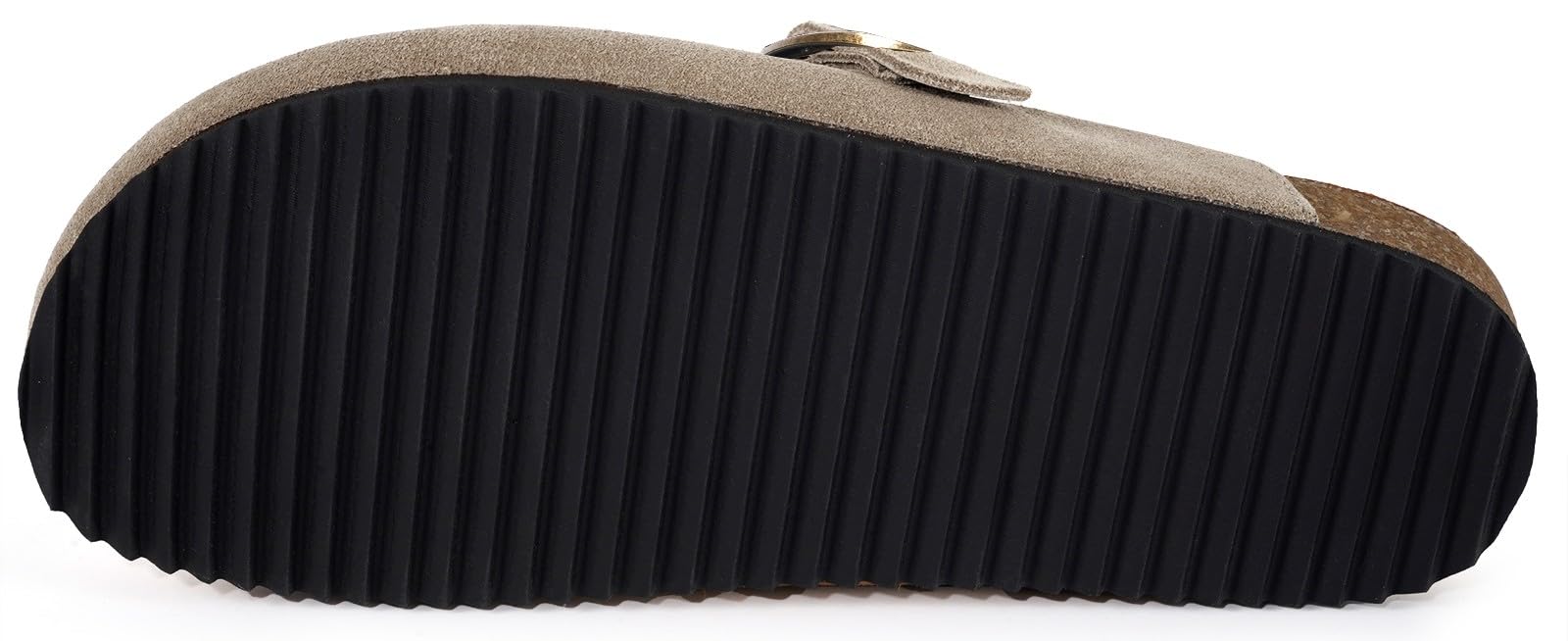 Intini Womens Suede Clogs Mens Genuine Leather Mules Cork Footbed Sandals with Arch Support