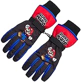 Nintendo Boys' Mario Bros. Ski Gloves - Super Mario Bros. Ski Gloves or Mittens (2-7), Size Age 4-7, Mario Glove