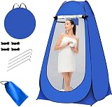 Denny International Portable Outdoor Instant Pop Up Privacy Tent Blue Camping view 2