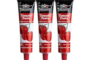VALUBNDL: Tuscanini Double Concentrated Tomato Paste Tubes – 3 Pack (200g Tubes) – 600g Total Bulk Supply – Authentic Italian