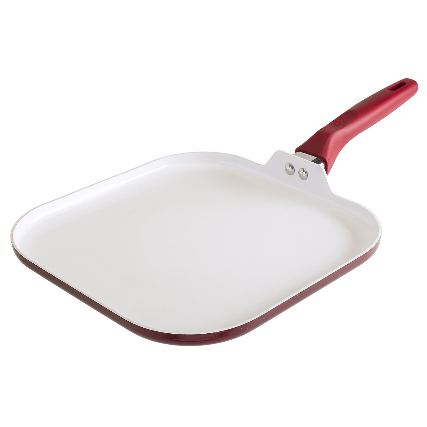 Ecolution Bliss Ceramic Nonstick Griddle - Induction Stainless Steel Base - 11" Inch, Red