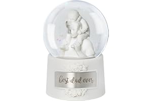 DGSCAK Fathers Day Snow Globe, 5.9" Wind Up Music Box for Father's Day Decorations Birthday Gifts for Dad Father Men Adults Kids