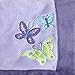 NoJo Beautiful Butterfly Super Soft Appliqued Baby Blanket, Lavender/Purple/Aqua