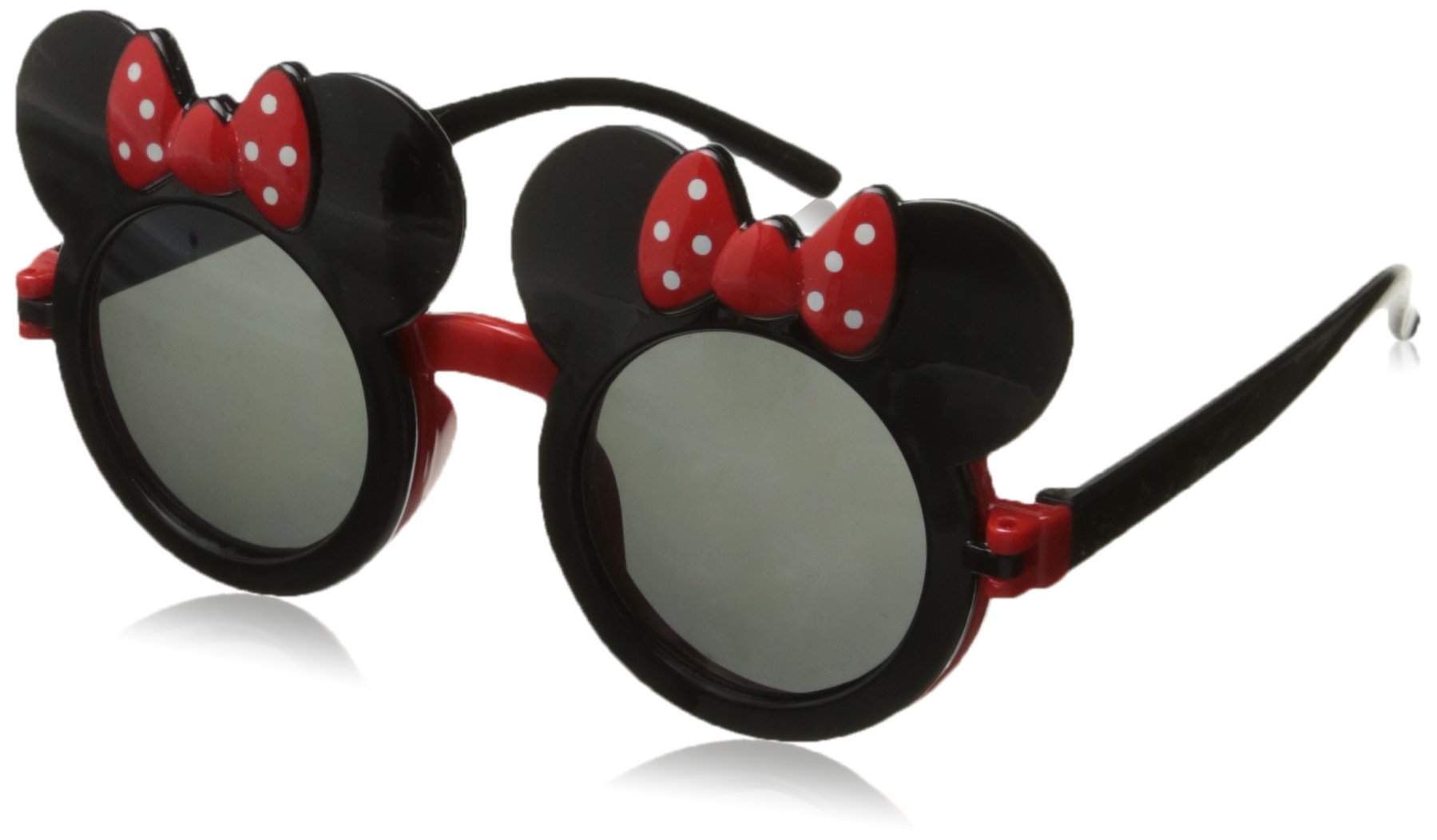 Photo 1 of *Minor Damage*
EHH - Kids Mouse Ear Round Flip Out Sunglasses (Black/Red Bows)