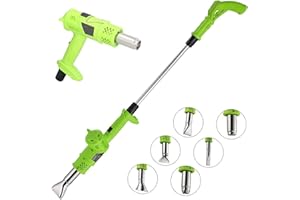 ehozirta 3 in 1 Electric Weed Eater,Garden Electric Weed Burner,Electric Weed Burner Wand with Handle 1500w High Power Temperature Adjustable Nozzles Replacement for Flame Weeding,Roofing,Melting Ice
