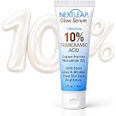 NextLeap 10% Tranexamic Acid Serum, Niacinamide &amp; Copper Peptides, 1 Fl Oz | Patented complex fades dark spots, avoids recurrence, targets sun damage, lines and wrinkles. Fragrance-free, all skin types