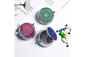 1PC Portable Travel Essential Pill Splitters Pill Case Container for Medicines Organizer Metal, Jewelry Box, Compartmentalize