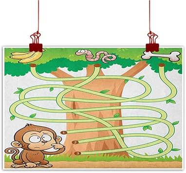 Amazon Sunset Glow ファブリッククロス ロール付き 子供用 アクティビティ ボードゲームスタイル マジカルフォレストのマッシュルームハウスへの通路デザイン キャンバス地 壁装飾 ラップ 32 X24 80cm X 60cm Sunset Glow スポーツファングッズ