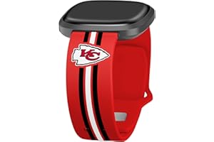 Game Time Kansas City Chiefs HD Watch Band Compatible with Fitbit Versa 3 and Sense