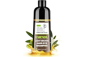 DYEING 221 BC 3 IN 1 Light Brown Hair Dye Shampoo for Women and Men, Hair Color Shampoo for Gray Coverage