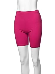 A2Y Basic Solid Cotton Mid Thigh High Rise Biker