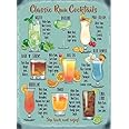 New 15x20cm Classic Rum Cocktail recipe metal advertising wall sign