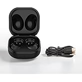 Earbuds Charging Case Replacement for Samsung Galaxy Buds Live R180, Build in 600 MAh Large Battery, with Charging and LED Indicator, Black