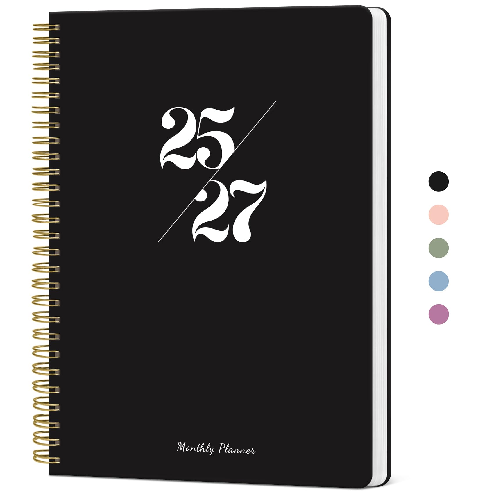 Photo 1 of Monthly Planner 2025-2027, 2 Year Monthly Planner Calendar 2025-2027, July 2025 - June 2027, 7" x 10", 25-27 Monthly Calendar Planner, 24 Months, Perfect for School Office Home Planning - Black