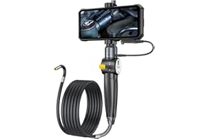 Ulefone uSmart Endoscope E03 for Armor 30/29/28/27/26/24/21/18/Pad Series, Two-Way 180° Steering Probe, 1M Bendable Cable, 720P HD Resolution, Easy-to-Operate Handle, 6 LED Lights, IP67 Waterproof