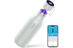 vsitoo Self-Cleaning Smart Water Bottle, Vacuum Stainless Steel Insulated Water Bottle with Handle Double-wall, Keep Drink Hot or Cold, Leak Proof, Standard Metal Canteen for Gym and Outdoor, 33 oz