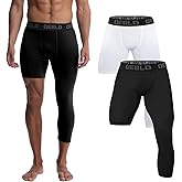 OEBLD Single Leg 3/4 Compression Tights, Unisex Sports Compression Pants, Basketball Leg Sleeves