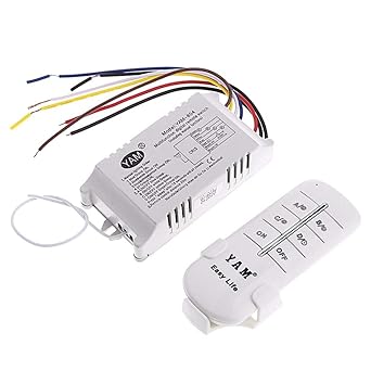 Yam 1 Pc 4 Way On Off 220v Wireless Receiver Lamp Light
