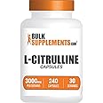 BulkSupplements.com L-Citrulline Capsules - Citrulline Supplement, L-Citrulline 3000mg Capsules - Citrulline Pills, Gluten Free - 8 Capsules per Serving, 240 Capsules (Pack of 1)