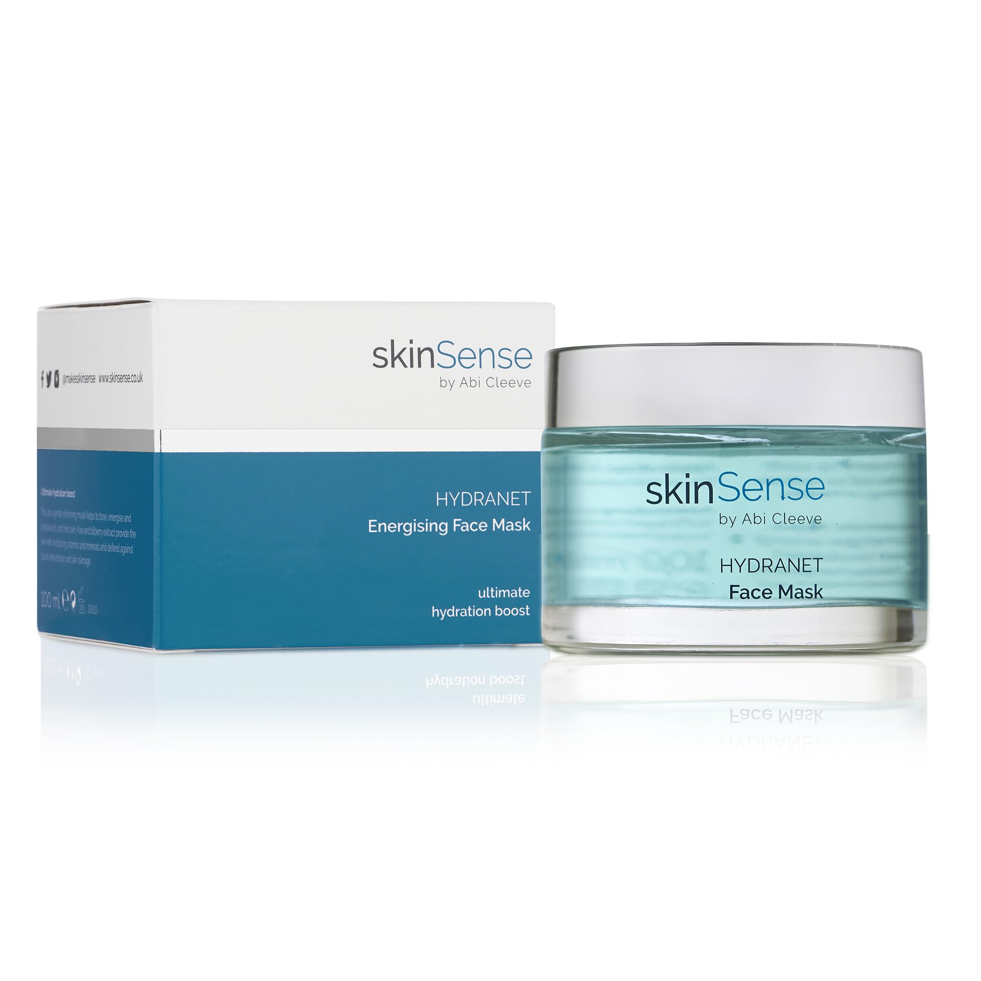 SkinSense Hydranet Energising Face Mask 100ml, Cooling Mask for Face, Hydrating Gel Mask, Refreshing Facial Gel Treatment, Jelly Mask for Face
