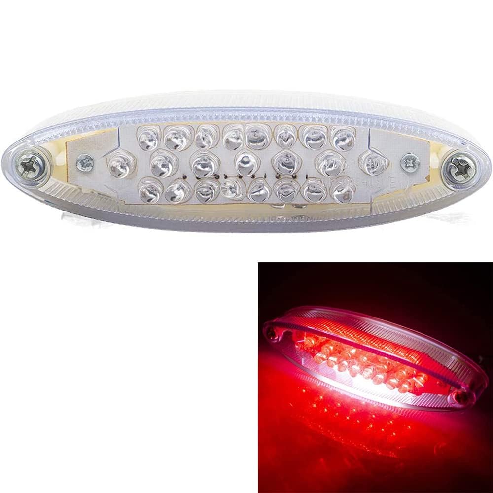 evomosa 28 Led Motorcycle ATV Tail Brake Stop License Plate Light For ATV LTZ King Quad Runner DR DRZ 650 400 (white)