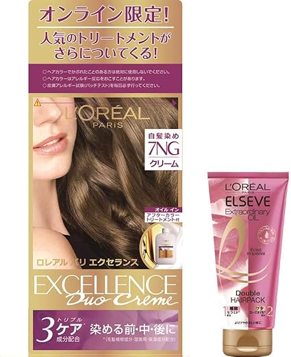 Amazon L Oreal Paris ロレアルパリ エクセランス N クリームタイプ ダブルヘアパックミニセット 白髪染め 7ng 緑がかった明るい栗色 L Oreal Paris ロレアルパリ ビューティー 通販