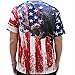 American Flag and Eagle Men's T-Shirt and bracelet
