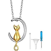 Richsteel Urn Necklaces for Ashes for Women Men Cremation Pendant Necklace for Ashes Stainless Steel Memorial Jewelry