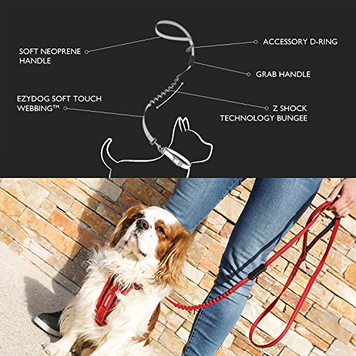 EzyDog Zero Shock Leash LITE Best Shock Absorbing Bungee Dog Leash