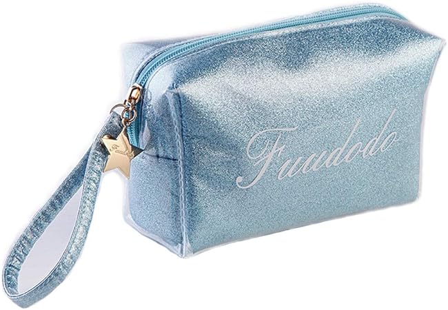 Amazon 化粧ポーチ コスメポーチ かわいい レディース メイクポーチ おしゃれ 小物整理 収納 トラベルポーチ プレゼント ブルー Etravel 化粧ポーチ 通販