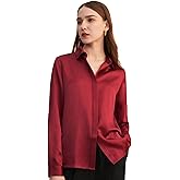 LilySilk Silk Blouse for Women 100% Pure Silk Long Sleeves Cool Smooth Tops