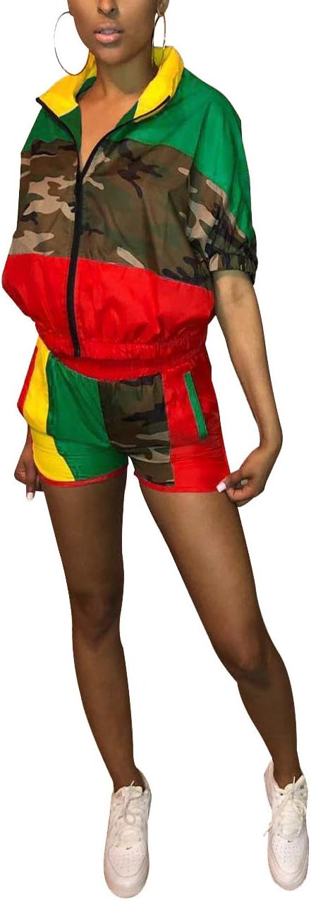 Women 2 Piece Outfits Tracksuit Set Crop Tops + Bodycon Long Pants Jogging Suit
