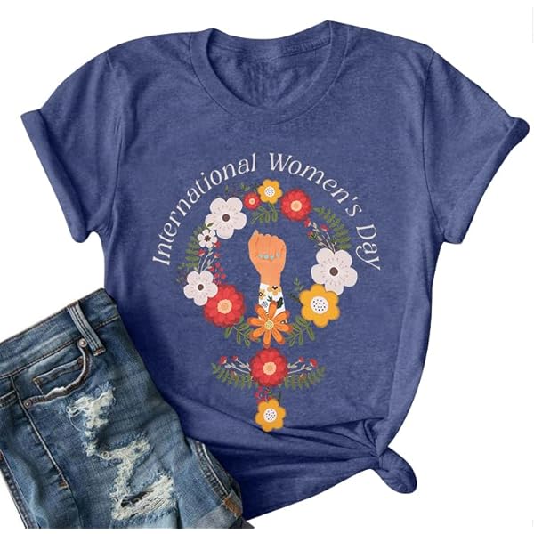 Tシャツ(半袖/袖なし) International Women's Day Tee Amazon.com: International Women's Day IWD 2026 8 March Floral T