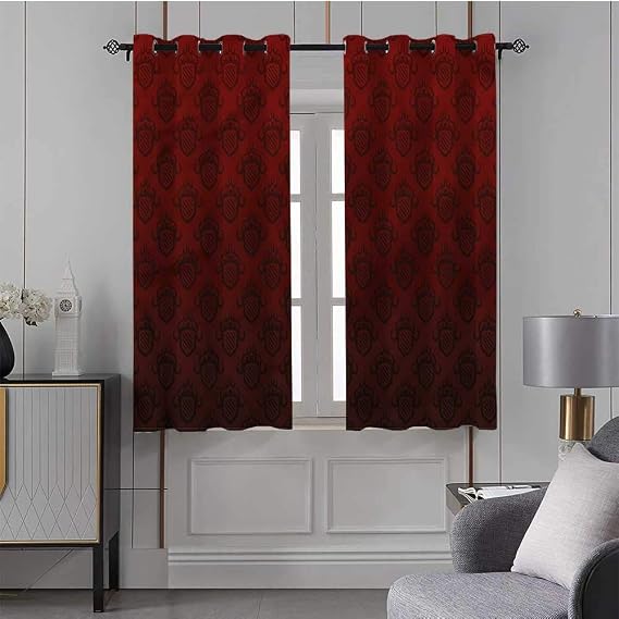 shirlyhome Blackout Curtains for Bedroom Maroon,Energy Saving Thermal