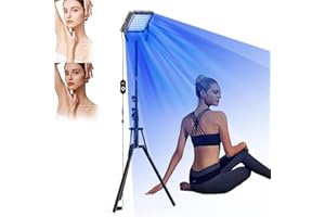 Tanning Lamp for Home Use, Tanning Thearpy Light - 420 LED Therapy Light with 360° Adjustable Stand (15-61” Height) & 5-30 Mi