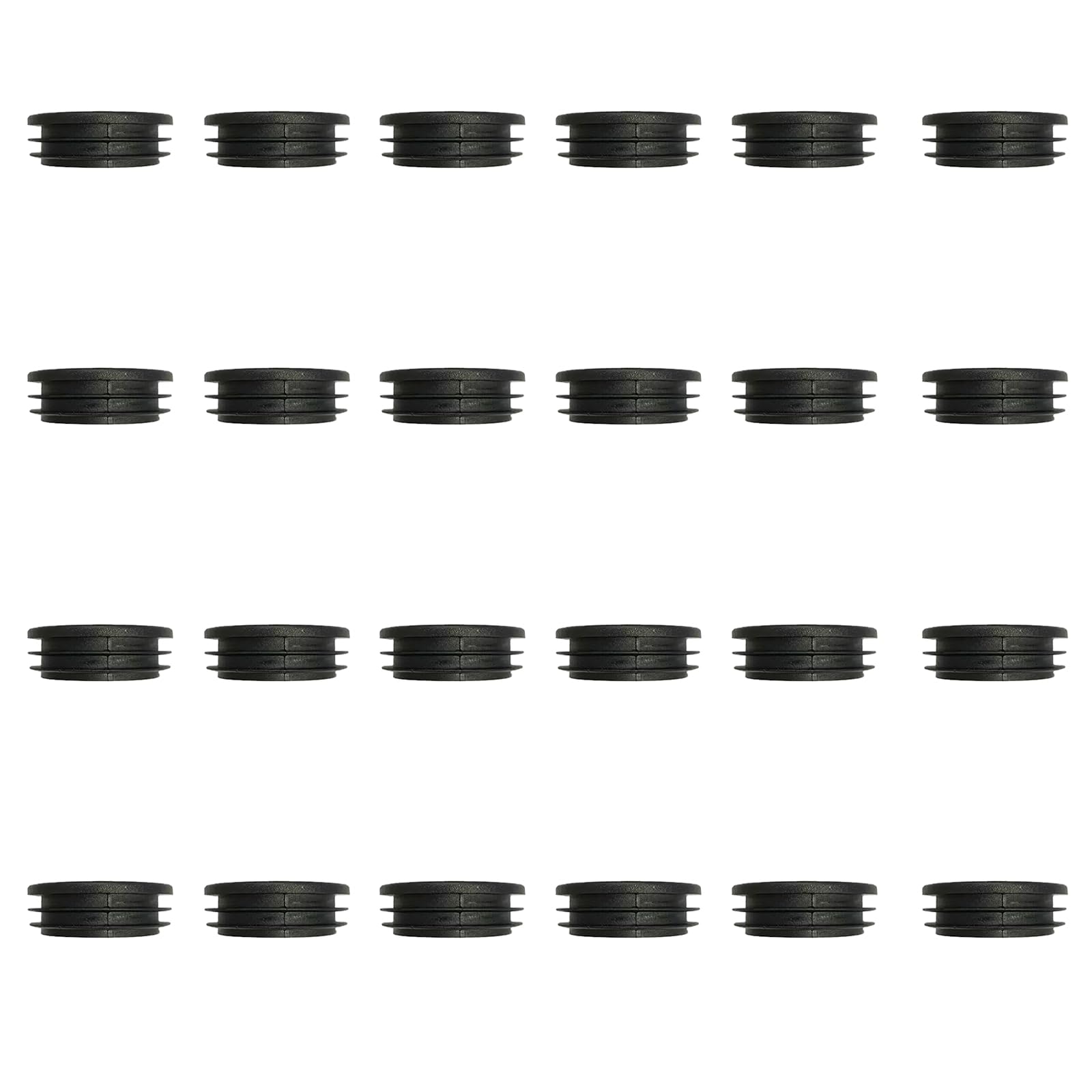 48MM Round Plastic Plugs,Round Plastic End Caps in 24pcs,Chair Leg Pipe Tube Insert Blanking Cover,End Cover Caps for Furniture,Tables,Chairs