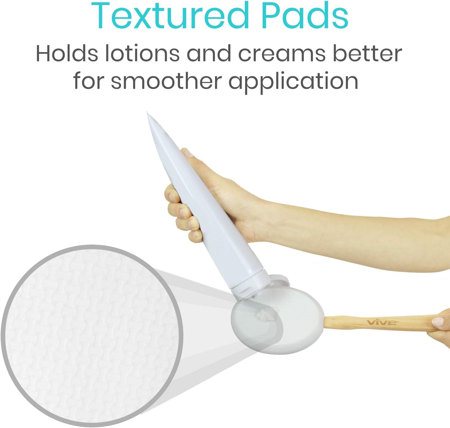 Vive Lotion Applicator for Your Back Long Reach Handle with Sponge