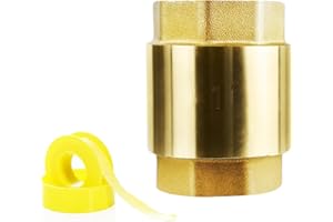 FLNGR 1-Inch Check Valve,Female NPT,No-Lead Brass,Female Pipe Thread Compatible with Most Pumps,Silent Check Valve,Prevents Backflow in Well or Irrigation Systems