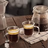 ecooe Double Wall 120ml Espresso Glass Cups Set of 2 Borosilicate view 7