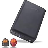 12V/7.4V Battery Pack for Heated Vests,Heated Jackets and Heated Hoodies,Compatible with Milwaukee,DEWBU,Venustas,ORORO,PD30W Power Bank for iPhone/iPad & 12V Devices (Black, Milliamp Hours, 20000)