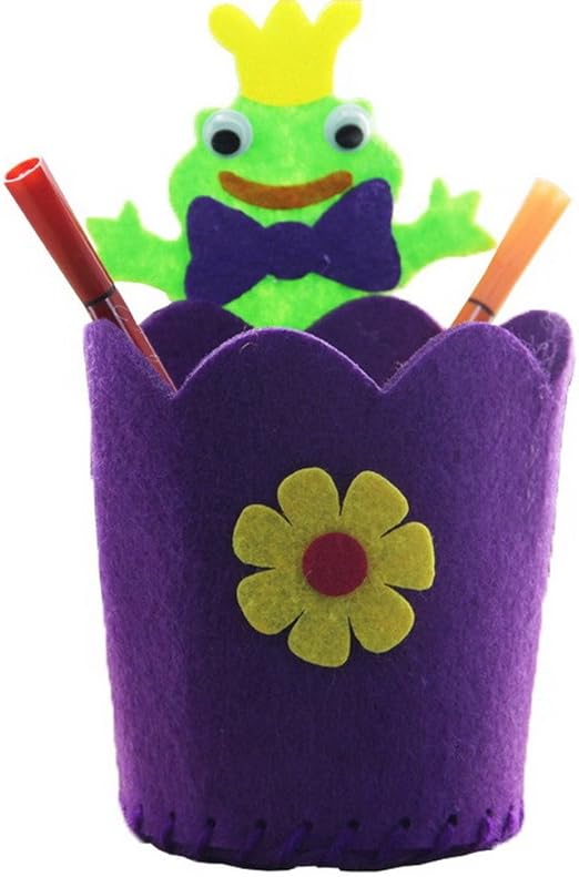 Amazon Jixin4you 筆立て ペン立て 小物入れ 卓上収納 オシャレ 手作り プレゼント Diy 可愛い パープルb クリスマス雑貨 ホビー