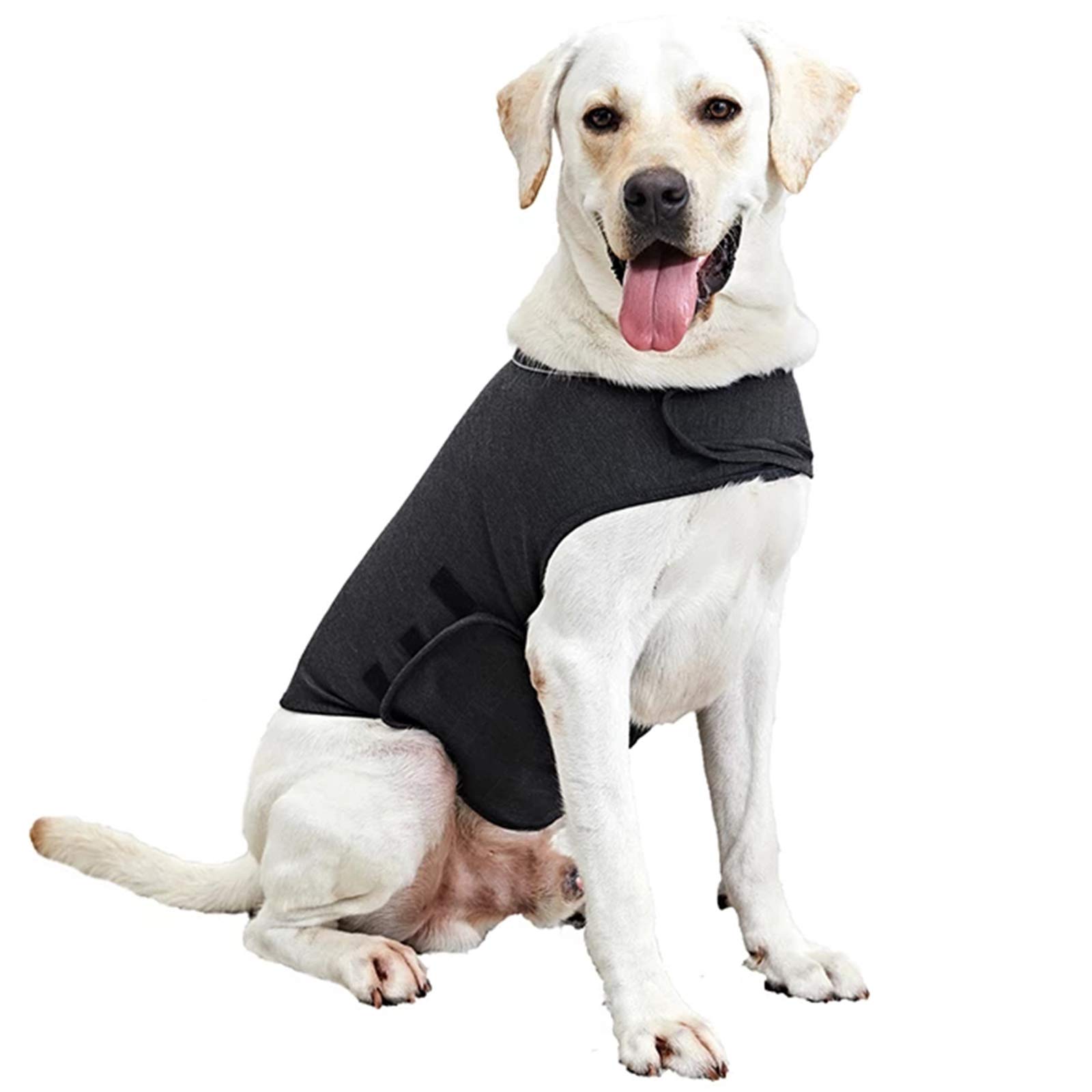 WingFly Dog Anxiety Relief Coat Adjustable Dog Anxiety Jacket Wrap Anxiety Jacket Shirt Calming Coat Thunder Dog Wrap for Anti Anxiety and Stress Relief Calming (S,Grey)